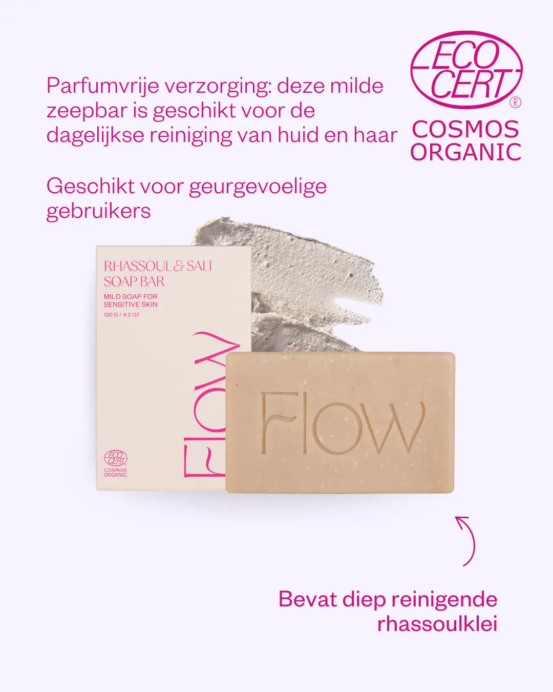 Shampoo bar rhassoul salt